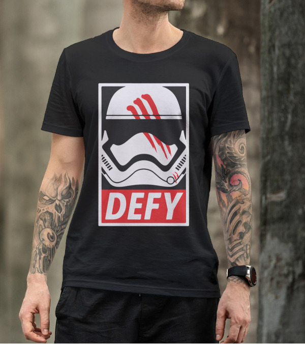 Defy Stormtrooper Helmet With Red Marks T-Shirt
