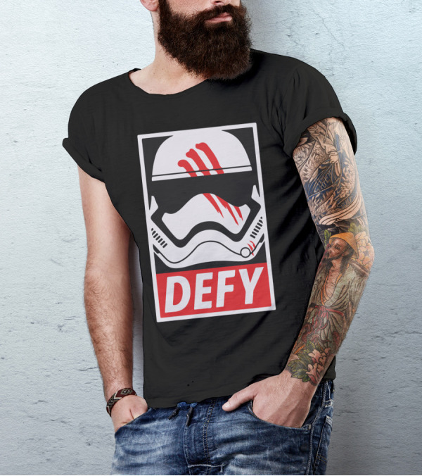 Defy Stormtrooper Helmet With Red Marks T-Shirt