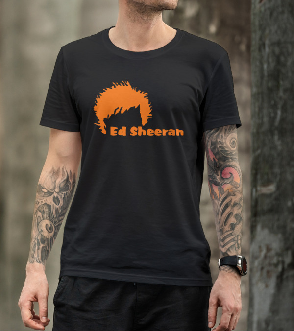 Ed Sheeran Orange Hair Silhouette Music Ginger Singer T-Shirt