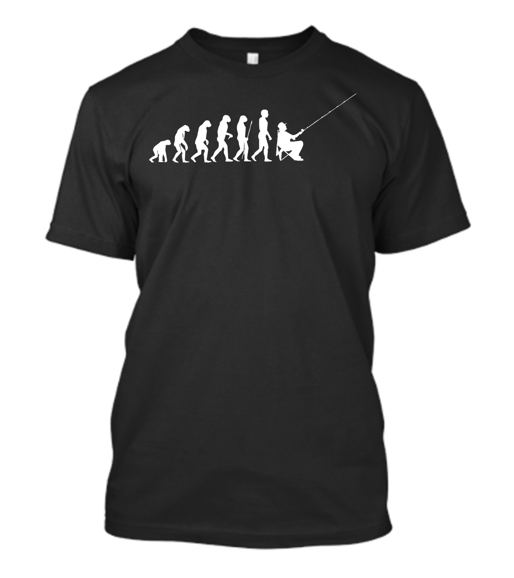 Evolution Angler Angel Rute Sport Hobby Freizeit Fun Fisch Fish T-Shirt