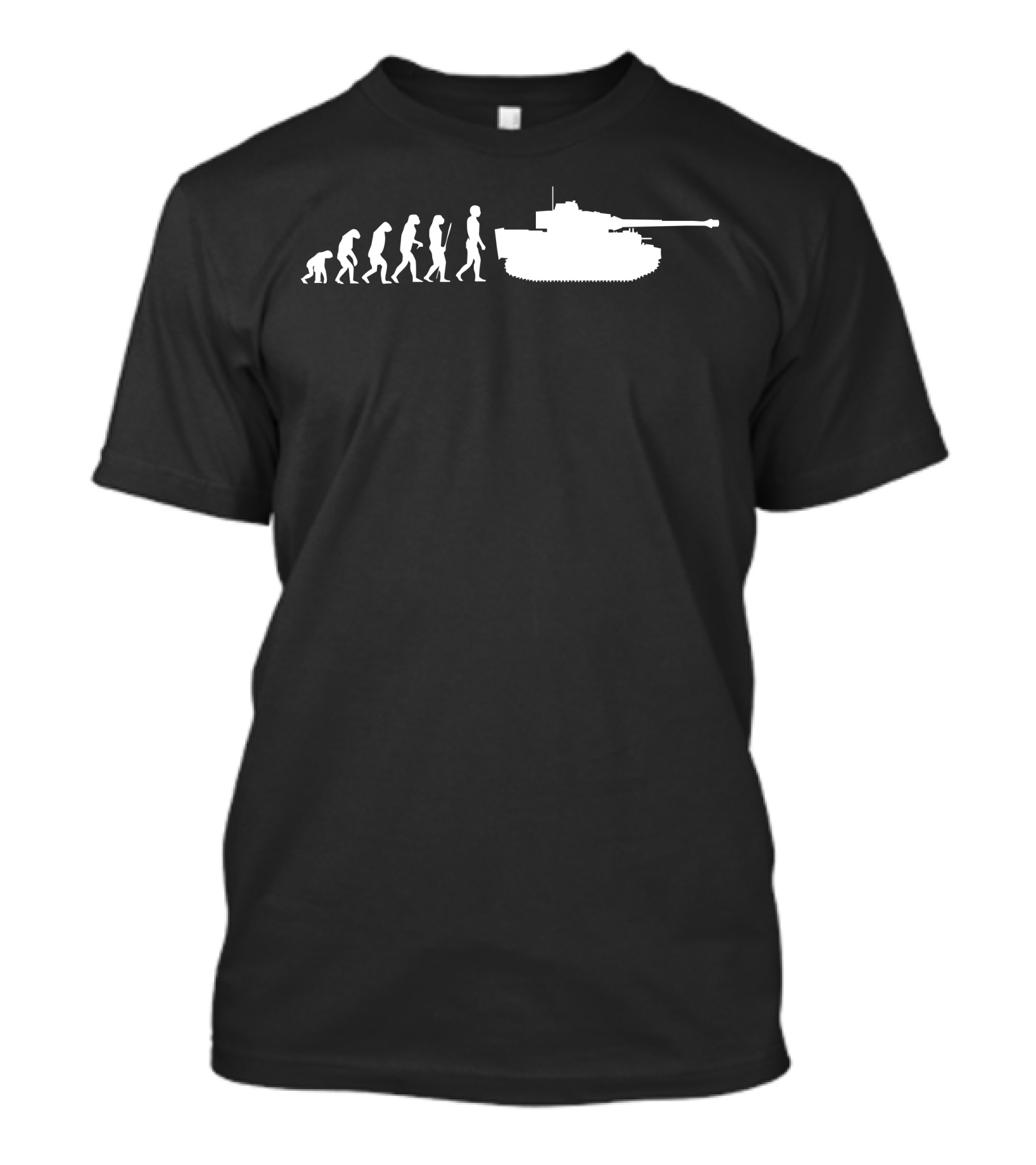 Evolution Of Mankind To Tiger 88 Mm Tank Wehrmacht Germany T-Shirt