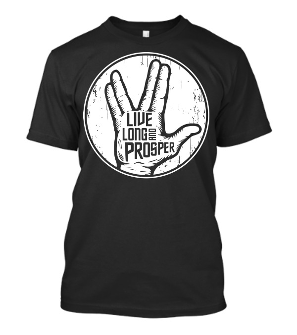 Live Long And Prosper Vulcan Salute Circle T-Shirt