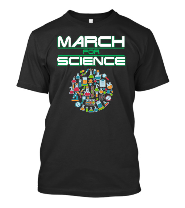 March For Science I Love Science Chemistry Icons T-Shirt