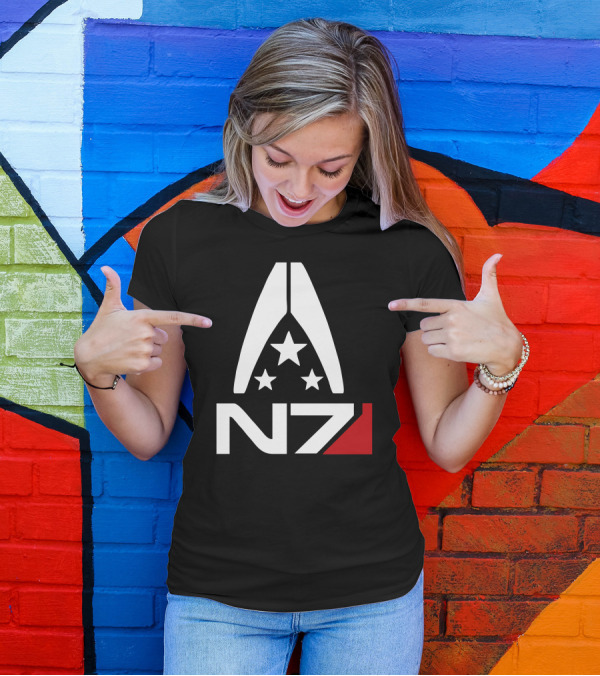 Mass Effect N7 Alliance Logo Stars T-Shirt
