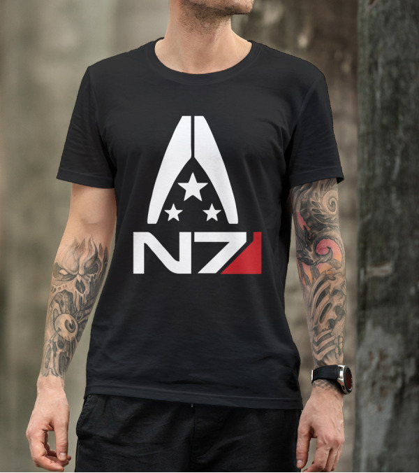 Mass Effect N7 Alliance Logo Stars T-Shirt