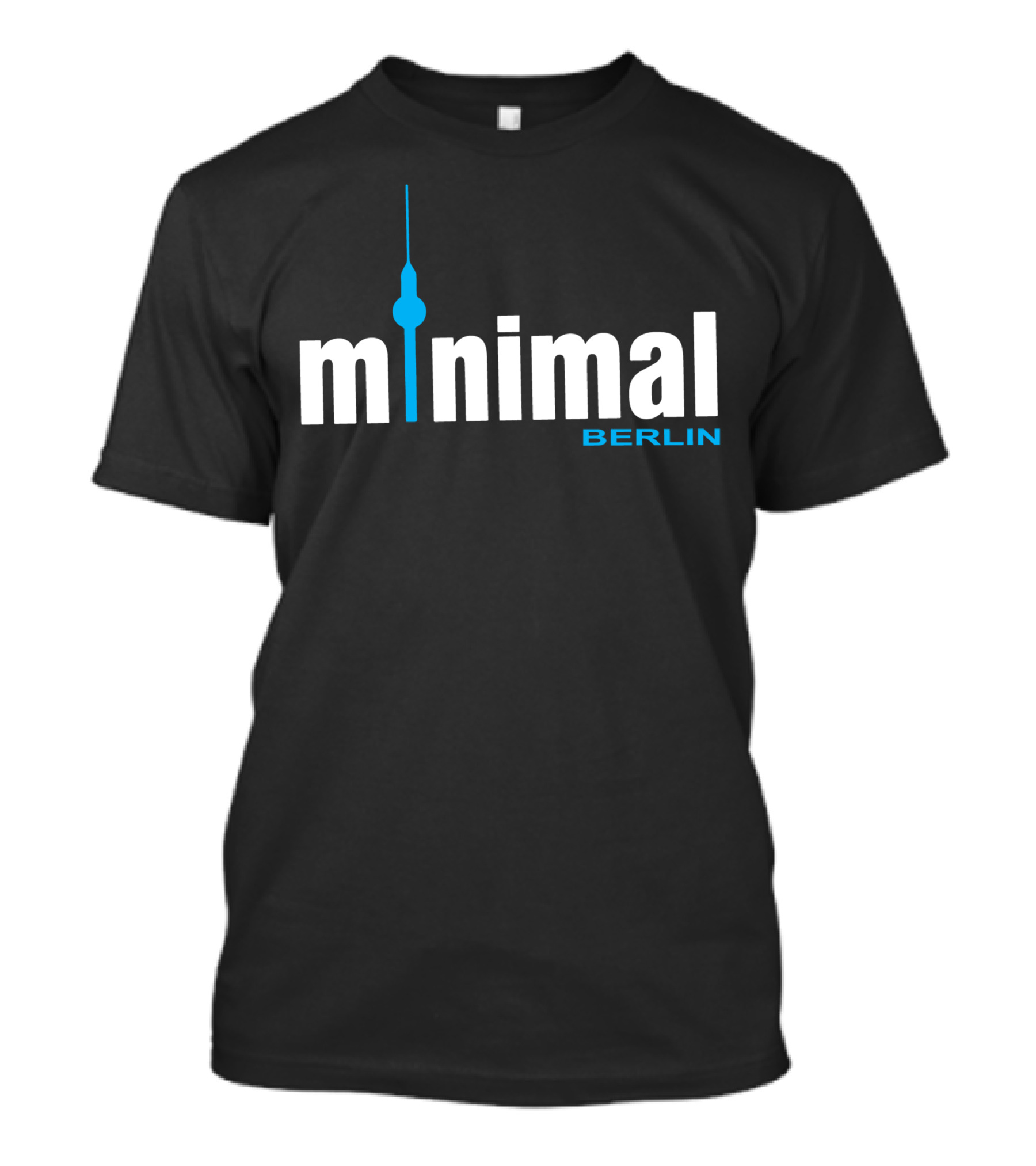 Minimal Berlin TV Tower Icon Typography T-Shirt