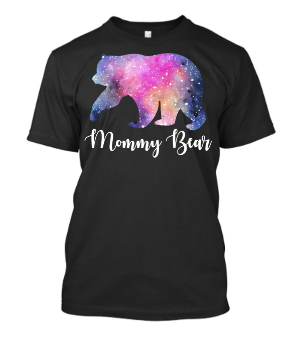 Mommy Bear Galaxy Print T-Shirt