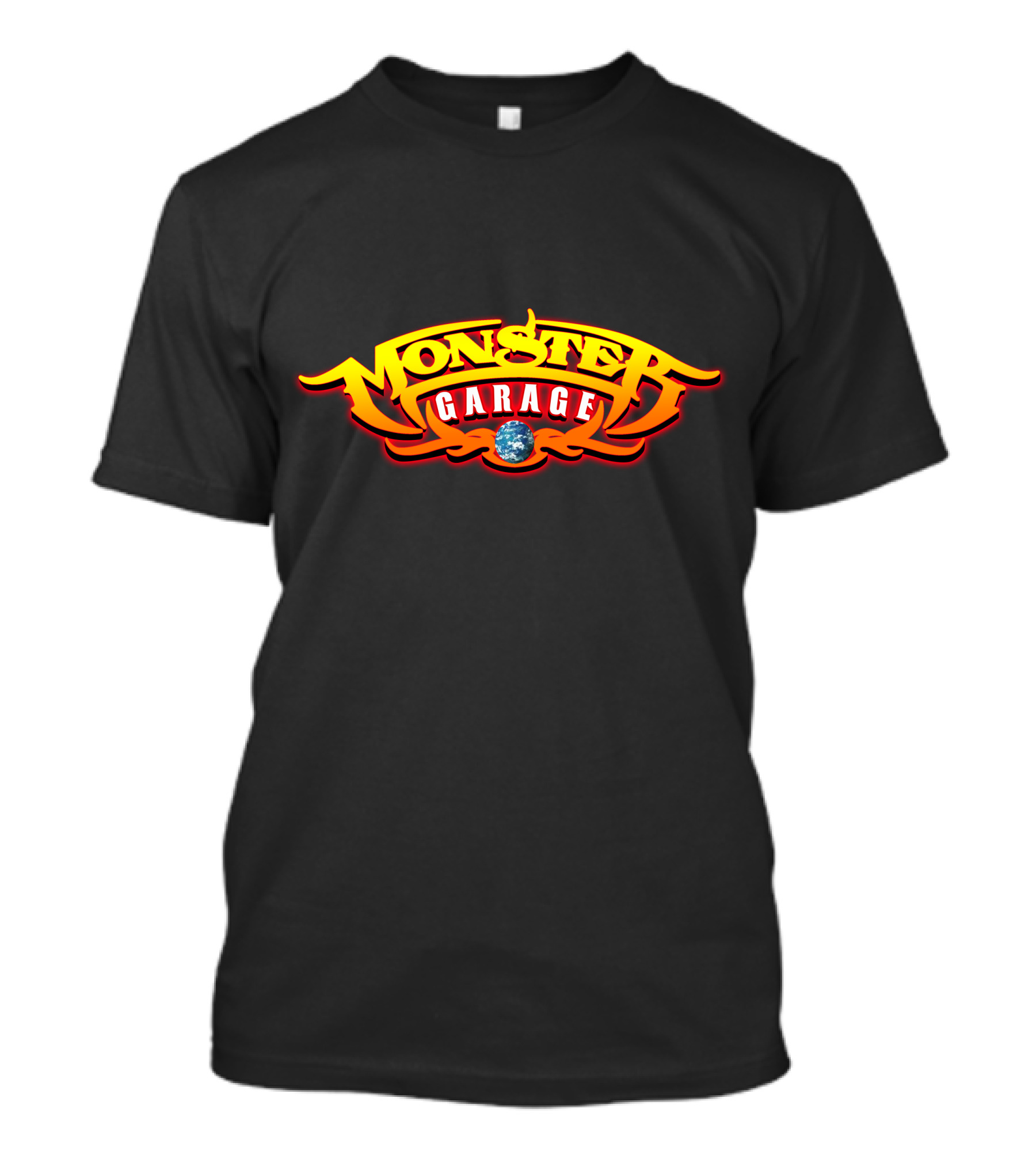 Monster Garage Iconic Flame Logo Earth Edition T-Shirt