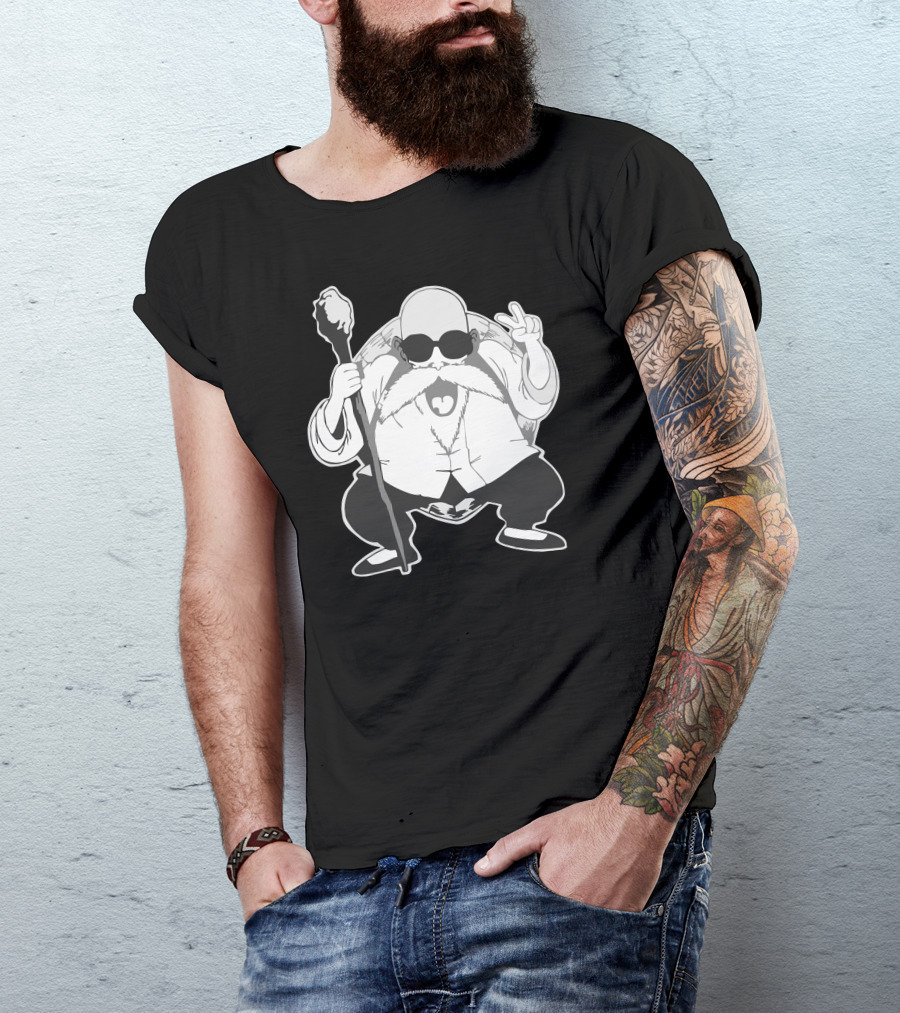 Muten Roshi Peace Pose Dragonball Iconic Character T-Shirt