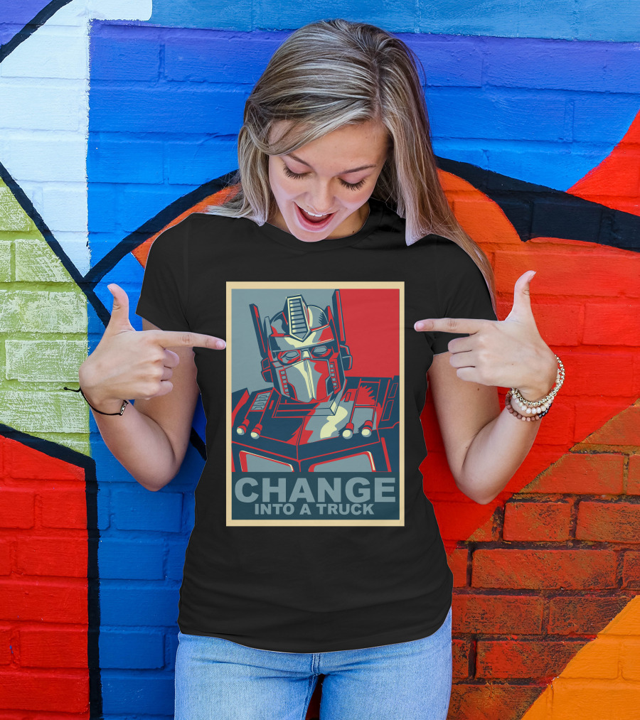 Obey Change Into A Truck Optimus Primed Image T-Shirt