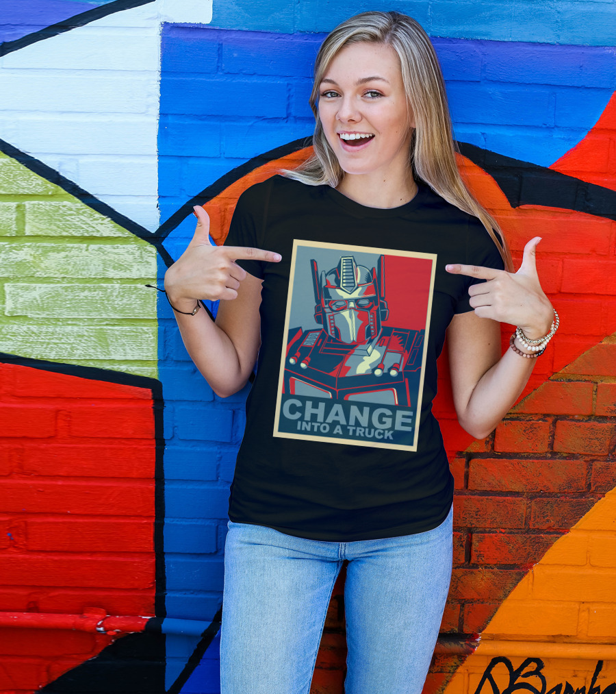 Obey Change Into A Truck Optimus Primed Image T-Shirt