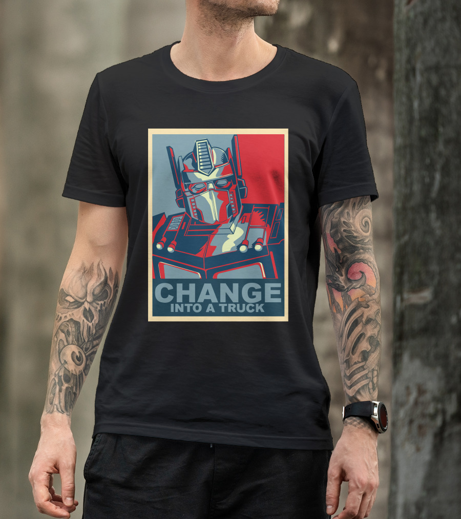 Obey Change Into A Truck Optimus Primed Image T-Shirt