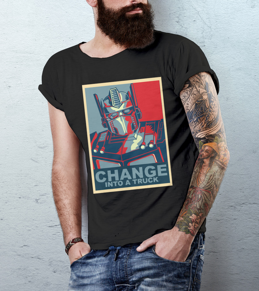 Obey Change Into A Truck Optimus Primed Image T-Shirt