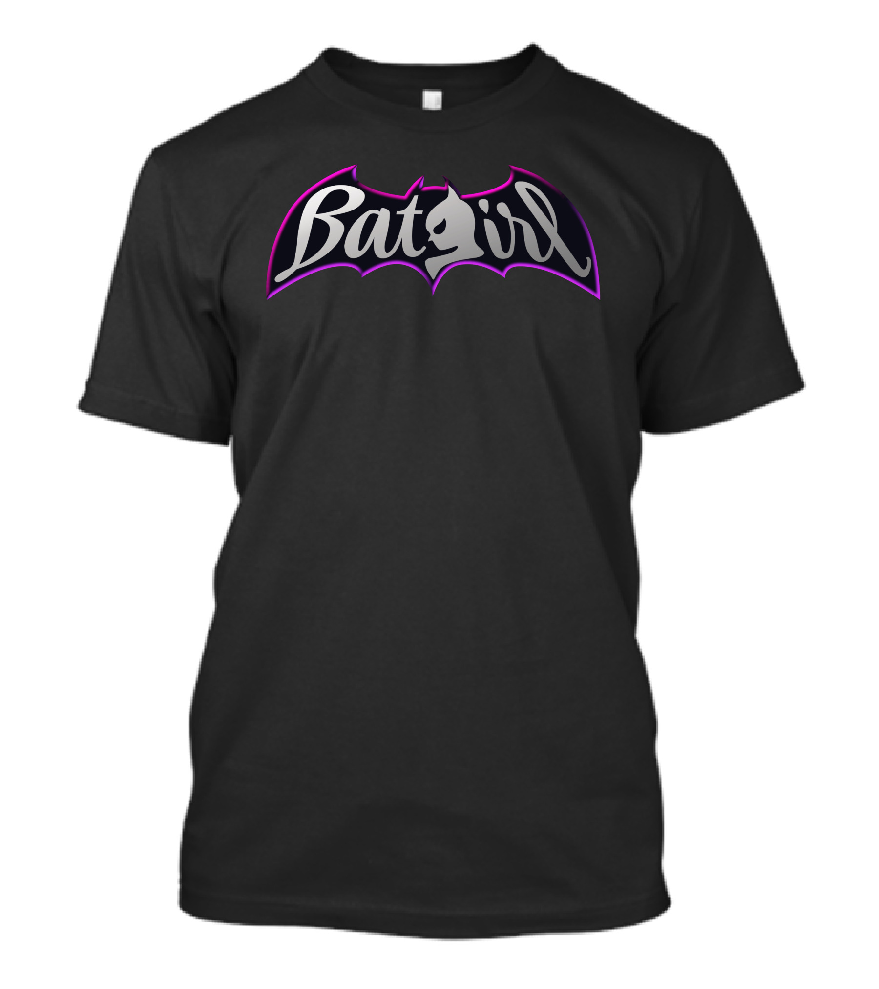 Batgirl Bat Silhouette With Cat Figure T-Shirt