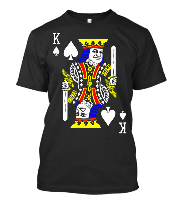 King Of Spades Playing Card Party Humor Cool Graph Baseball T-Shirt