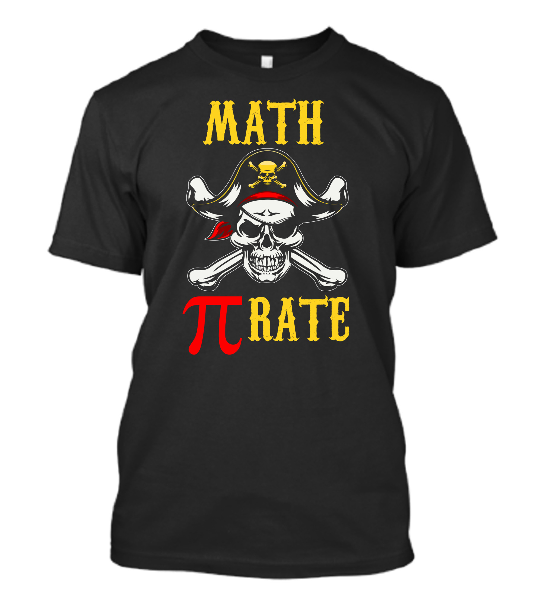 Math Pirate Pi Rate Skull And Crossbones T-Shirt