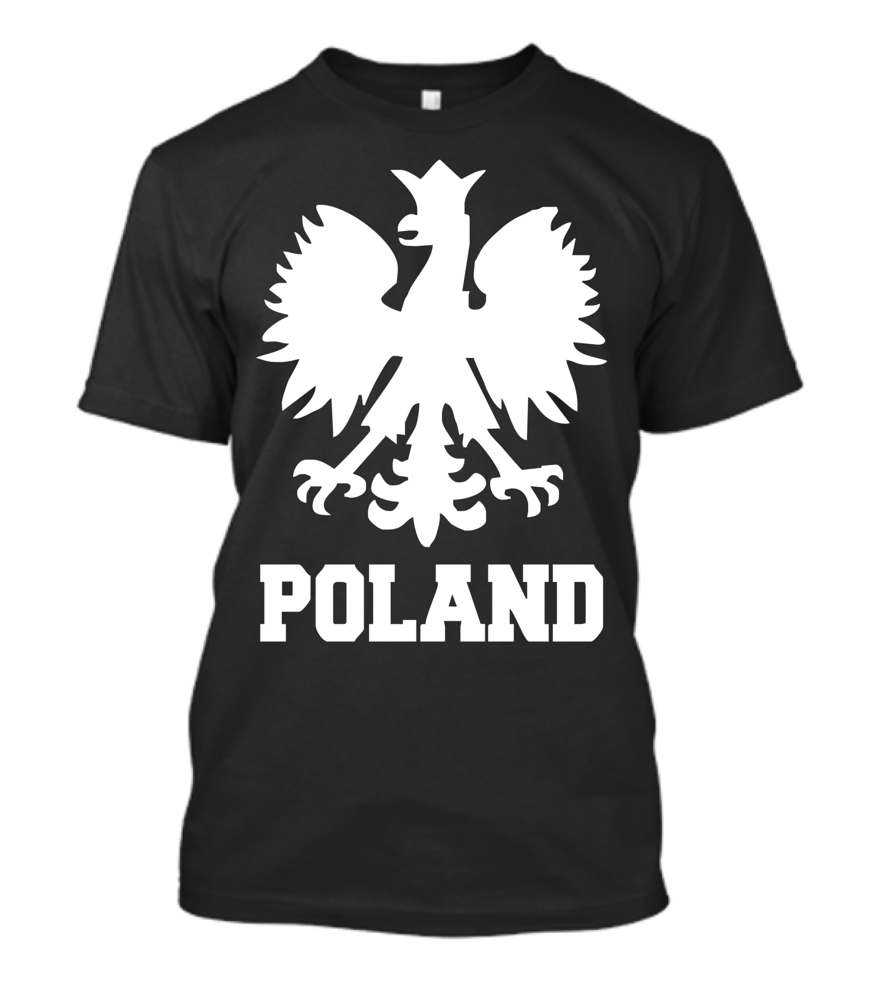 Poland Polska Football Flag Polish Eagle Emblem New T-Shirt