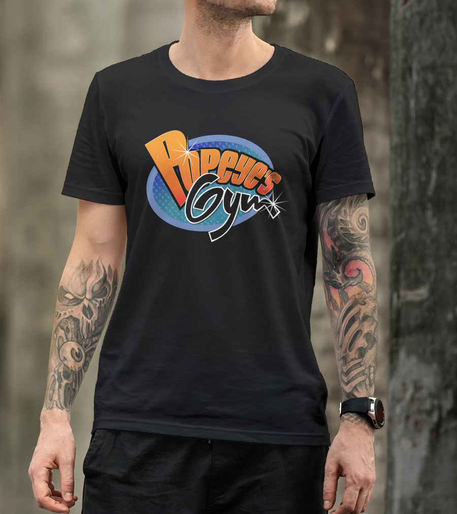 Popeye's Gym Retro Cartoon Fitness Adventure T-Shirt