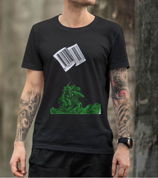 Raising The Barcode Flag Of Commerce T-Shirt