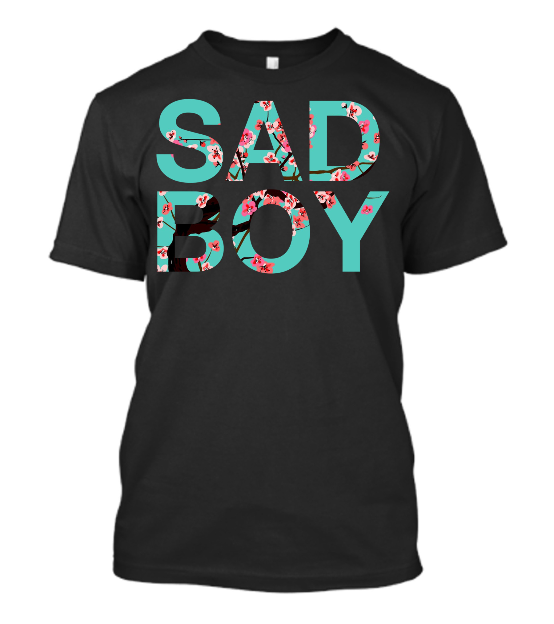 Sad Boy Floral Pattern Arizona Iced Tea T-Shirt