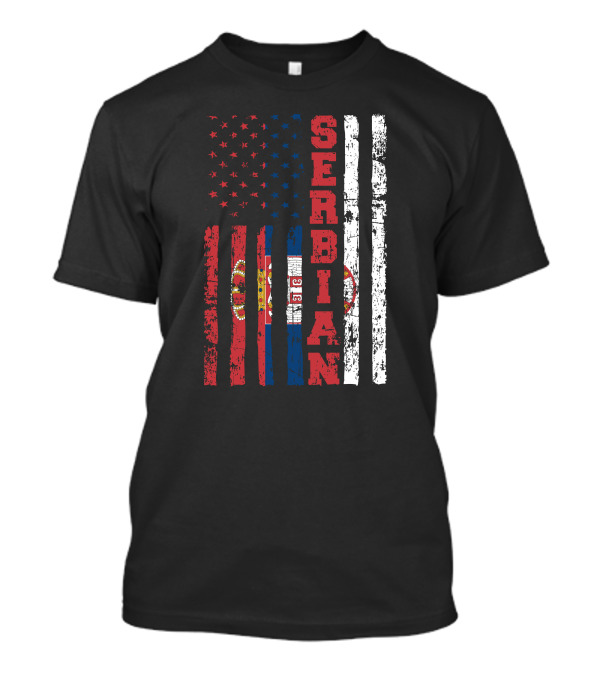 Serbian American Flag T-Shirt