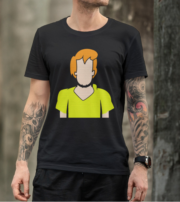 Shaggy Iconic Green Shirt And Orange Hair T-Shirt