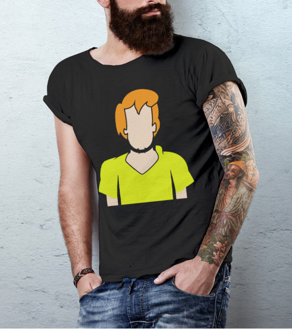 Shaggy Iconic Green Shirt And Orange Hair T-Shirt