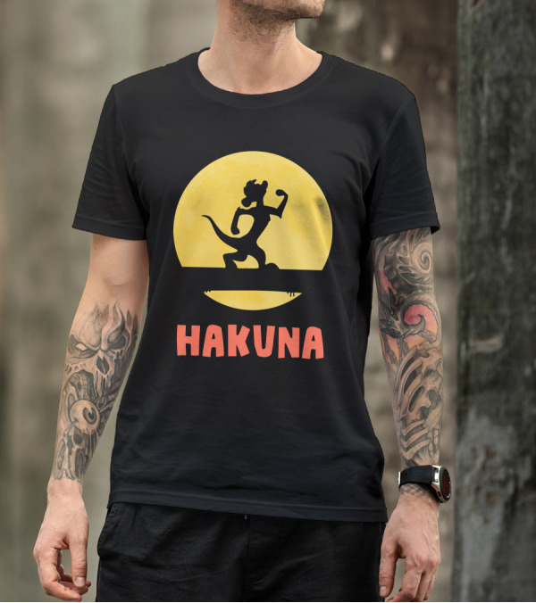 Hakuna Strength Silhouette Bold Yellow Circle T-Shirt