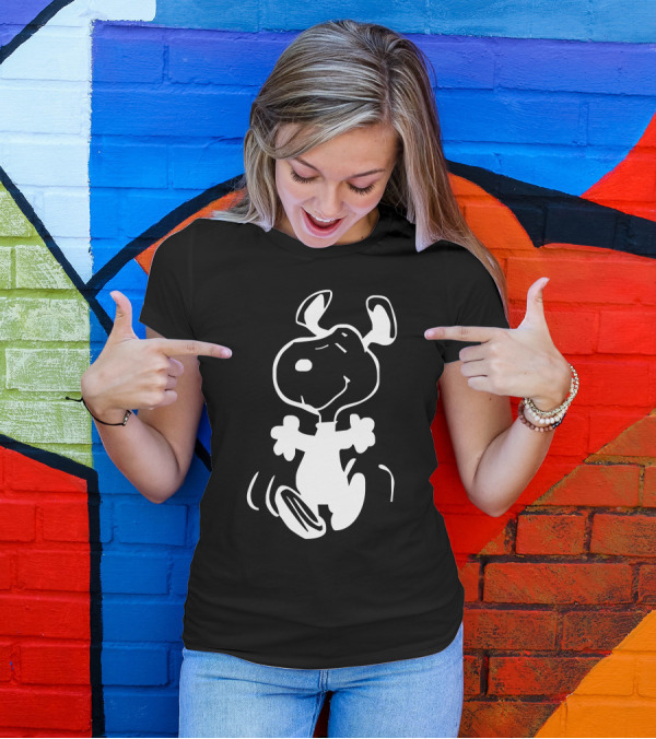 Snoopy Peanuts Woodstock CartoonFumetti Iconic Outline T-Shirt