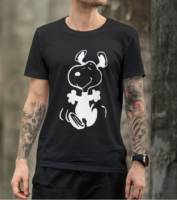 Snoopy Peanuts Woodstock CartoonFumetti Iconic Outline T-Shirt