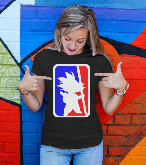 Son Goku NBA Logo Parody Fun T-Shirt