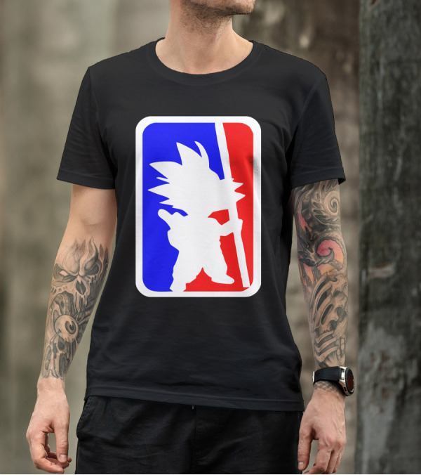 Son Goku NBA Logo Parody Fun T-Shirt