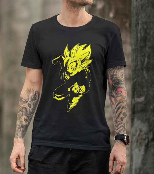 Son Goku Super Saiyan Holding Dragon Ball Z Fun T-Shirt