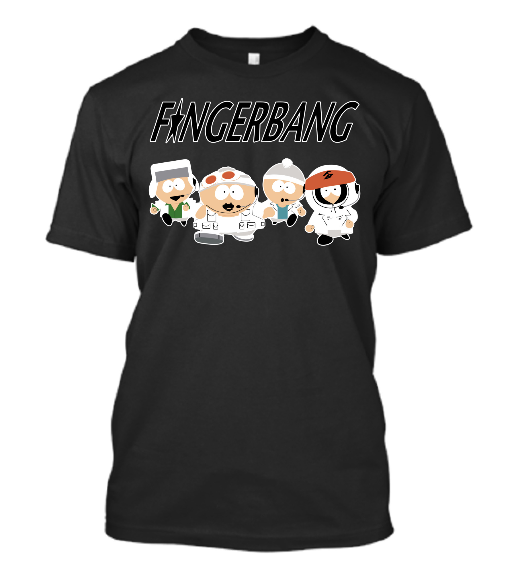 FINGERBANG South Park Cartoon Band Characters T-Shirt