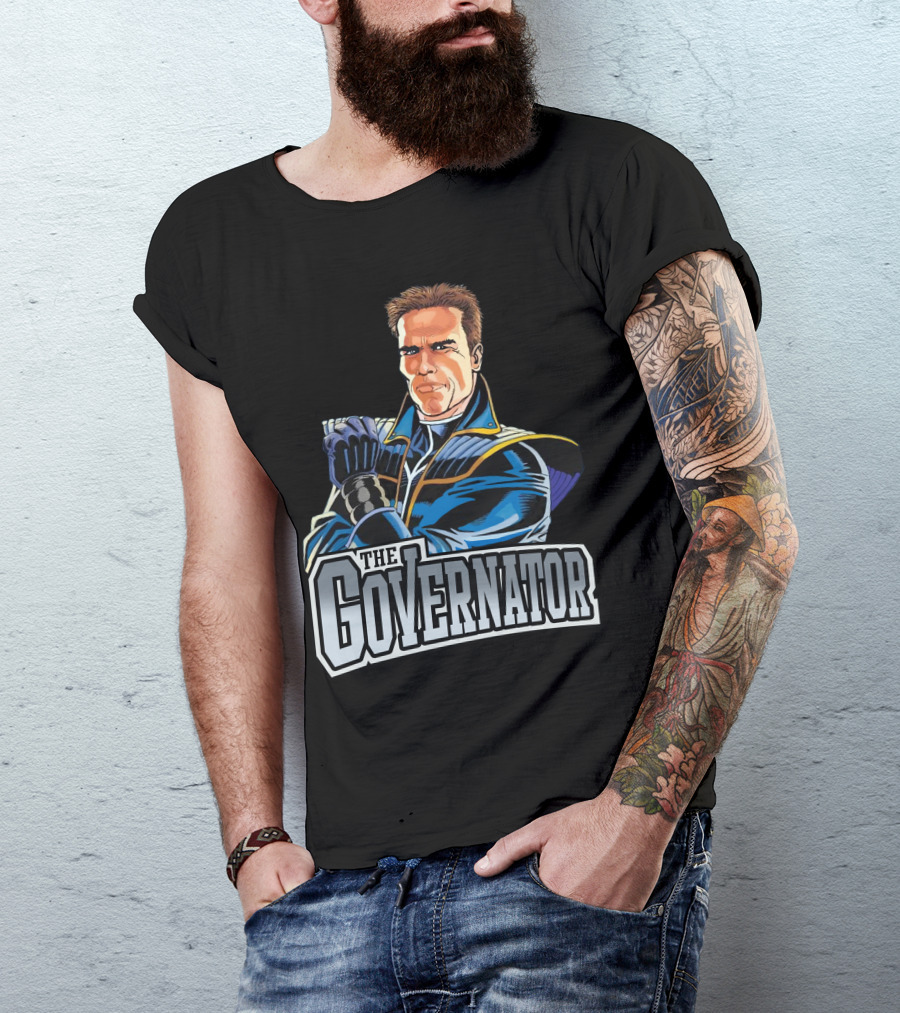 The Governator Heroic Comic Style Muscle Pose Iconic T-Shirt