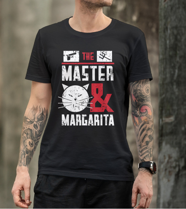 The Master Margarita Cat And Pistol Iconography T-Shirt