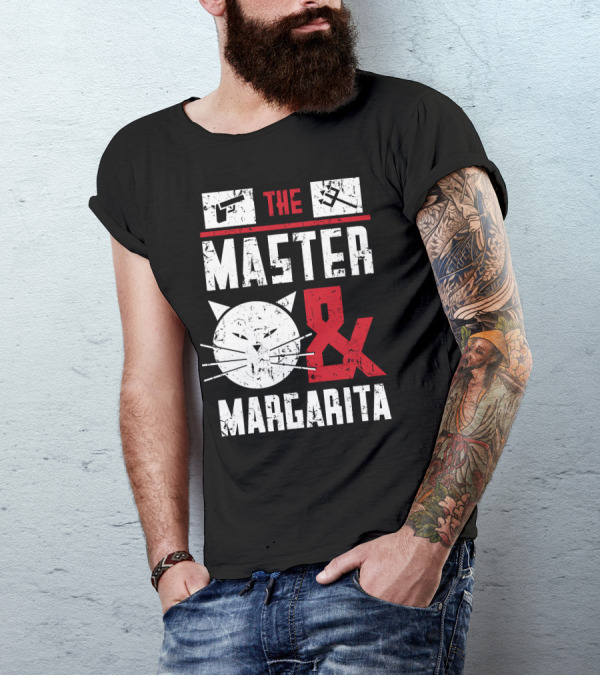 The Master Margarita Cat And Pistol Iconography T-Shirt
