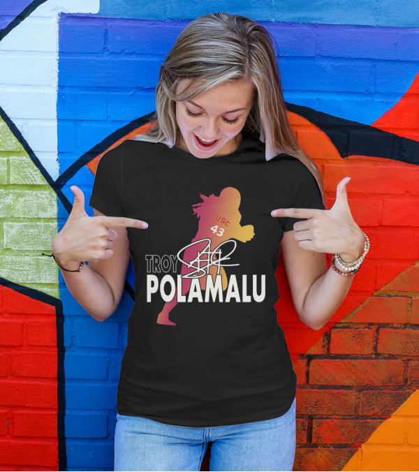 Troy Polamalu USC 43 Signature T-Shirt