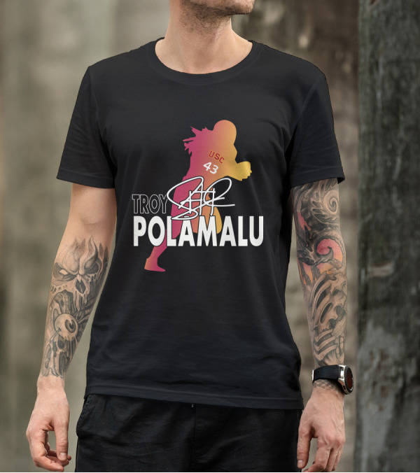 Troy Polamalu USC 43 Signature T-Shirt