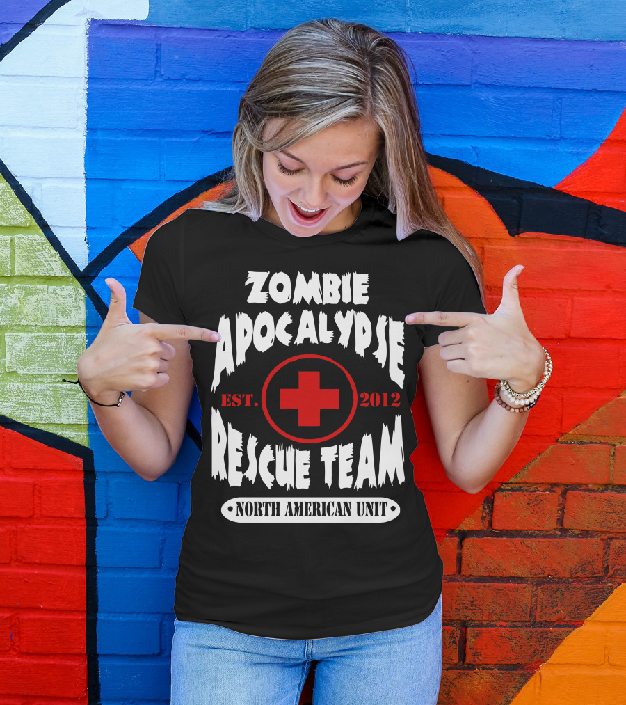 Zombie Apocalypse Rescue Team North American Unit Est. 2012 T-Shirt