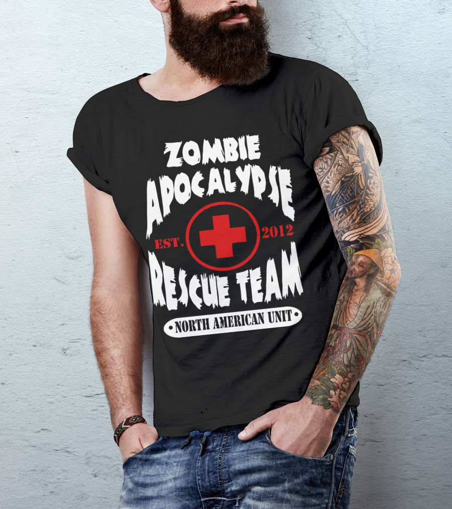 Zombie Apocalypse Rescue Team North American Unit Est. 2012 T-Shirt