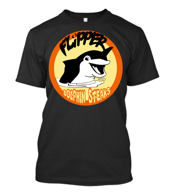 Flipper Dolphin Steaks Retro T-Shirt