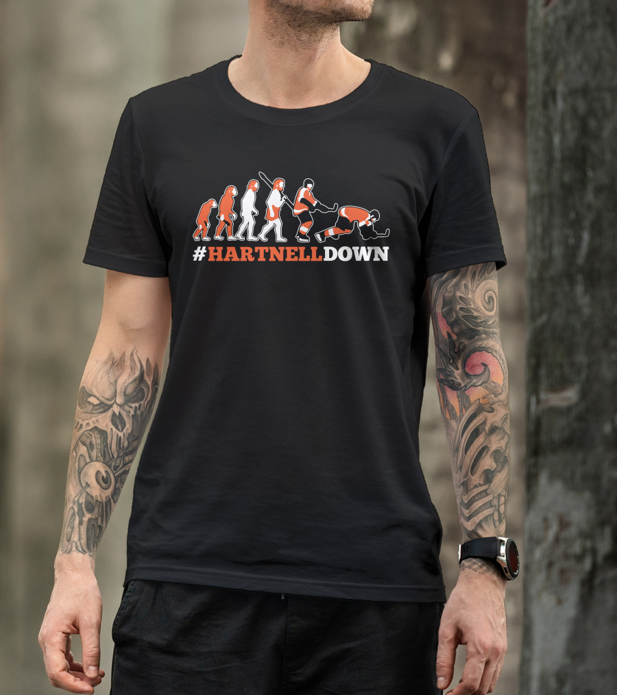 HARTNELLDOWN Evolution Hockey Humor T-Shirt