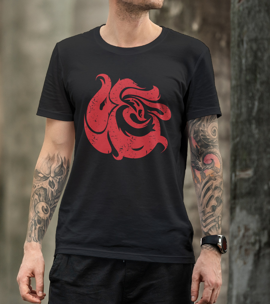 Grunge Tekstur Kyubi Red Seal T-Shirt