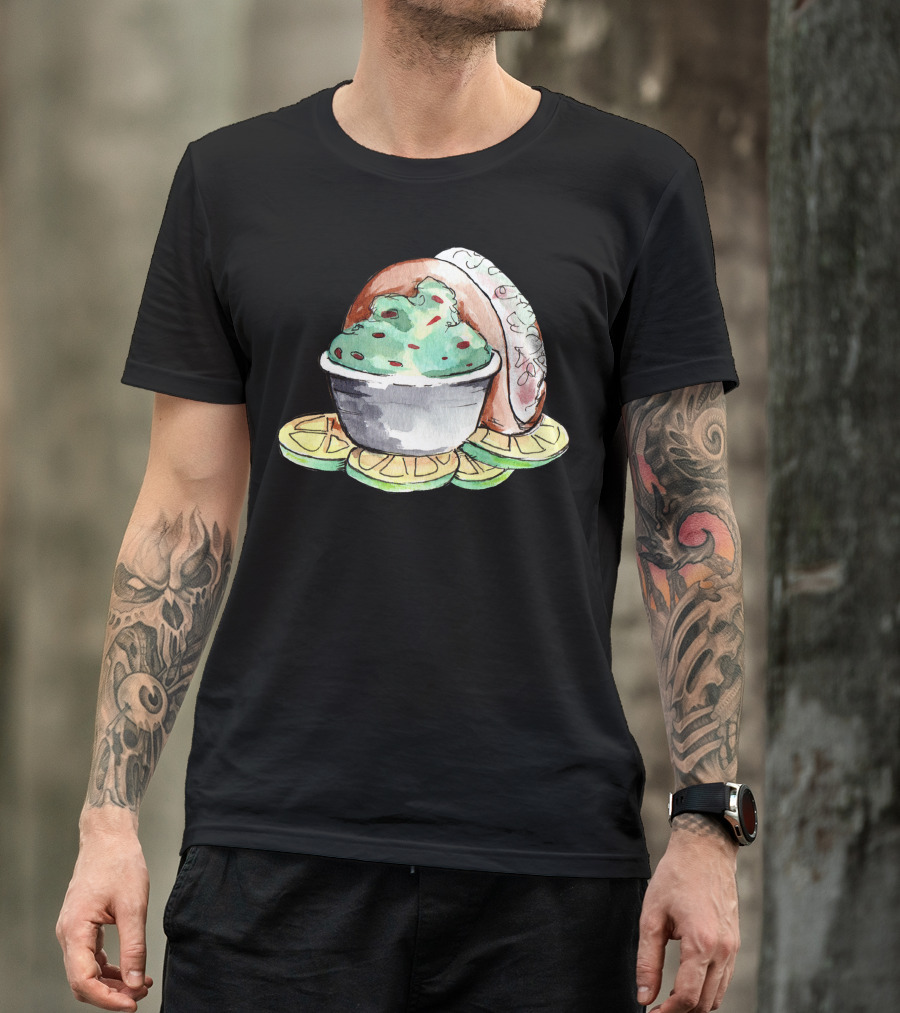Guacamole Watercolor Lime And Avocado T-Shirt