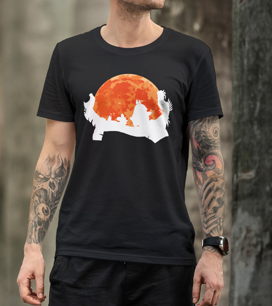 Hakuna Totoro Sunset Silhouette Moon Scene T-Shirt