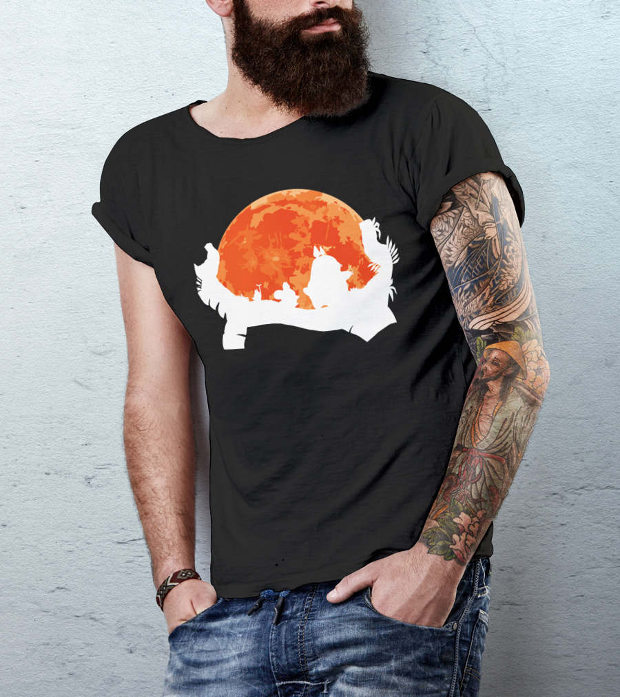 Hakuna Totoro Sunset Silhouette Moon Scene T-Shirt