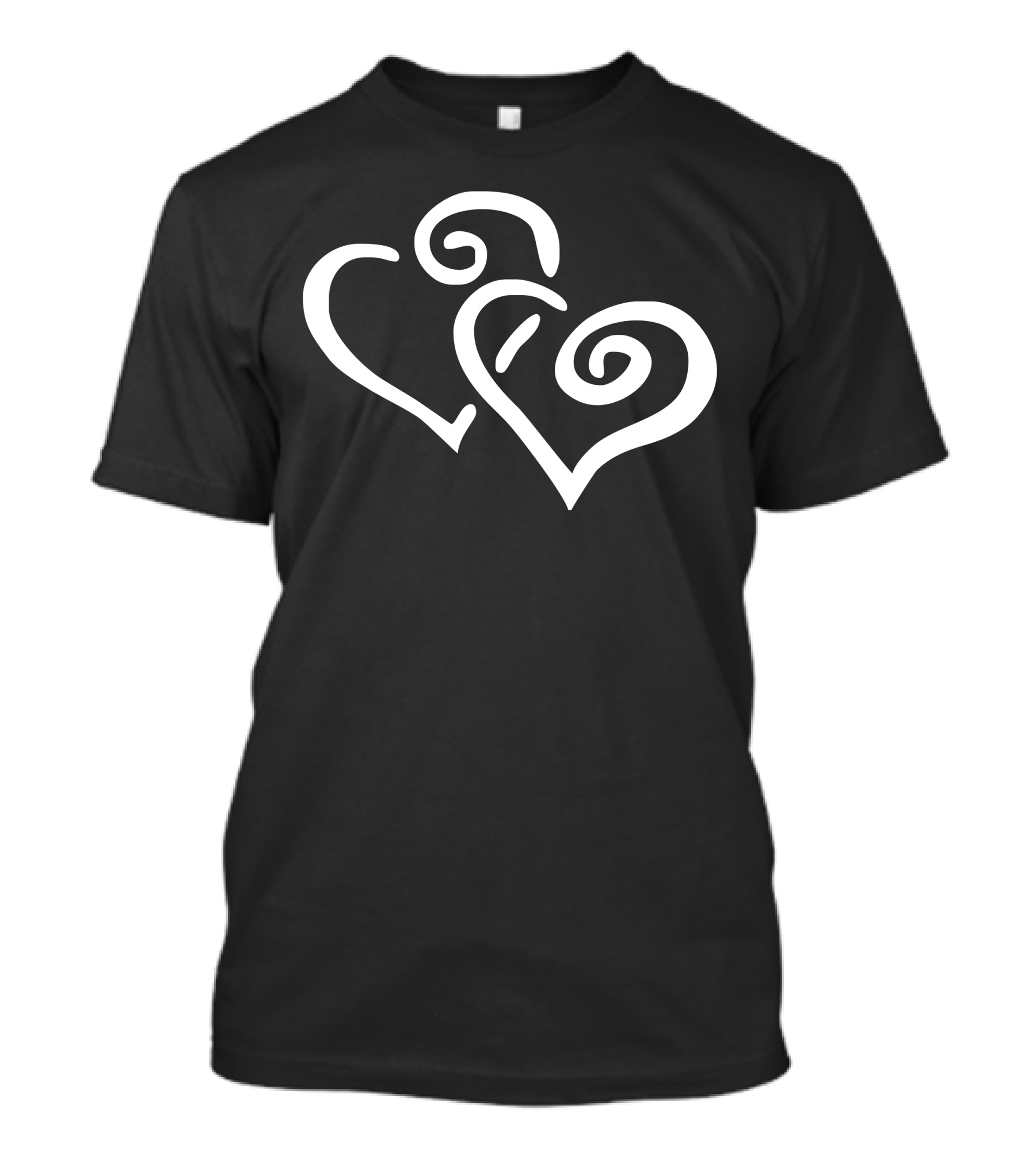 Hearts Sticker Vinyl Decal Spiral T-Shirt