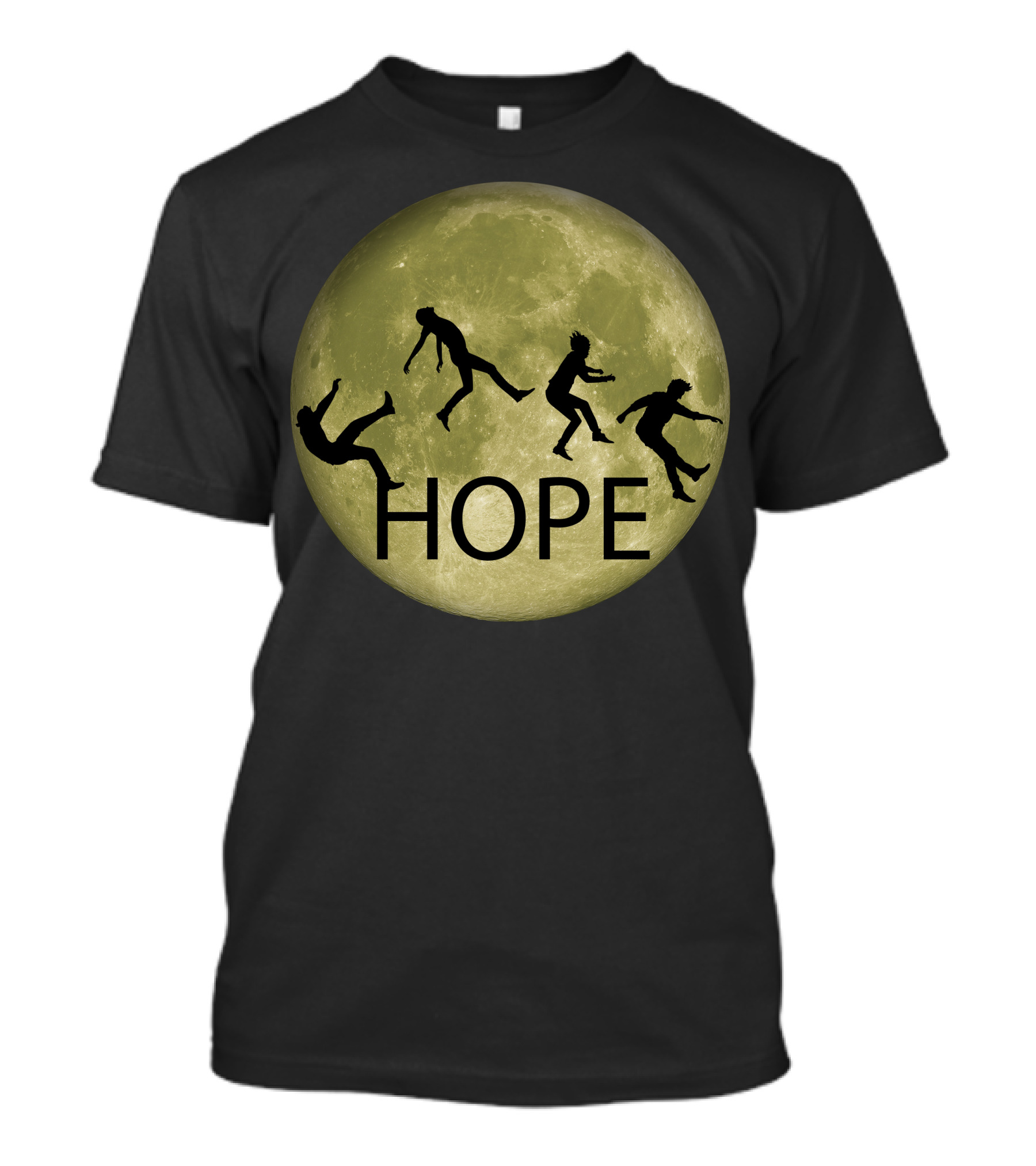 Hope Silhouette Sequence On Yellow Moon T-Shirt