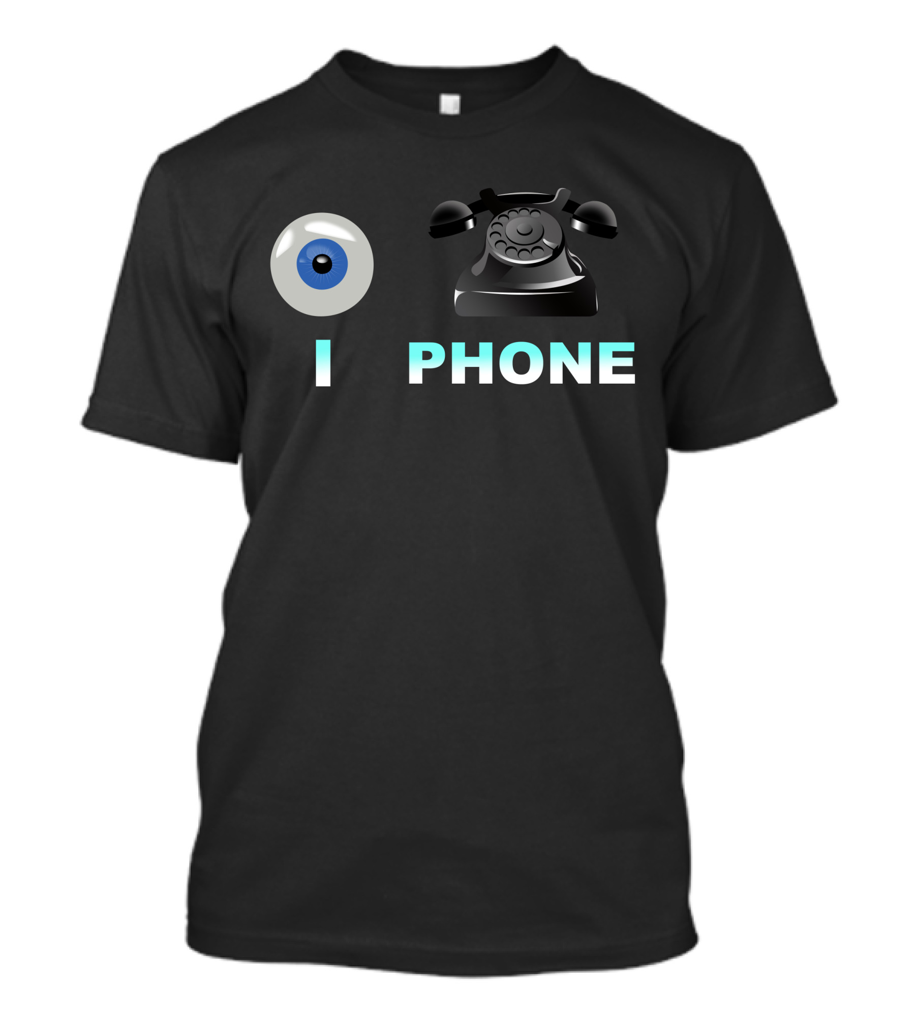 Eye And Old Phone Playful Pun T-Shirt